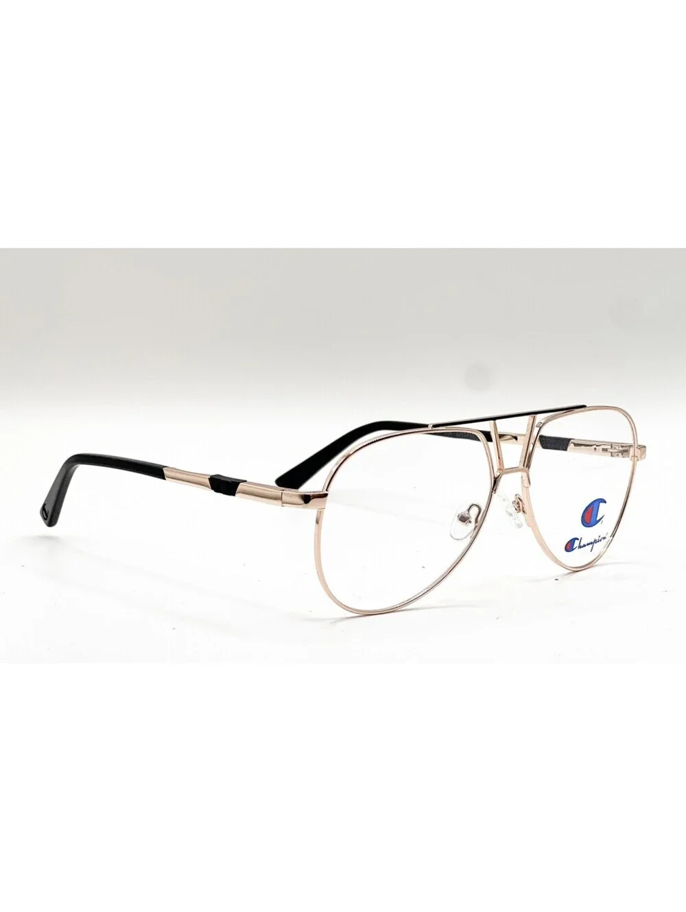 Champion Lou C01 Gold Black Aviator Authentic Eyeglass Frames 57-14-147